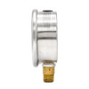 Industrial Pressure Gauge, 0 to 30 psi, 4 in Dial, 1-2 in NPT, Bottom Location  201L-402C