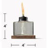 Tiki 4 In. Glass Table Torch 1117025 Pack of 6 819400