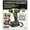 Genesis 20V 1-4 In. Hex Cordless Impact Driver Kit with 2.0 Ah Battery & Charger GLID20B 391884
