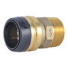 Sharkbite Fitting, Straight, Brass, Push-Fit 11-4 in, MNPT 11-4 in UXL113532M