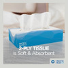 Georgia-Pacific Facial Tissue, Flat, 100 Sheets, 2 Ply, White, 30 PK 48100