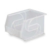 Hang & Stack Storage Bin, Plastic, Clear, 7 in H, 8 1/4 in W, 10 7/8 in L