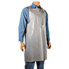 Disposable Apron, Polyethylene, Seamless, 1 mil, 46 in, White, Universal, 100 PK  PAL46RGRA