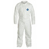 Dupont Collared Coverall,Open,White,4XL TY120SWH4X0025VP