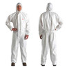 3m Hooded Disposable Coveralls, 3XL, White, Microporous Laminate 4510-3XL