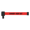 Retractable Belt Barrier, Red, 15 ft Length, Danger Keep Out  PL4114