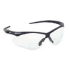 Nemesis Rx Readers Prescription Safety Glasses, Diopter Strength: +2.00, Black Frame, Clear Lens