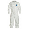 Disposable Coverallss, Collared Coverall, 2XL, Tyvek(R) 400, Elastic Wrist, Elastic Ankle, White