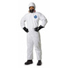 Tyvek 400 Hooded Disposable Coveralls, Zipper, Elastic Wrist, Elastic Ankle, White, 4XL, PK25