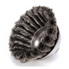 Weiler Cup Wire Brush, Threaded Arbor, 3-1/2" 97427