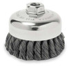 Weiler Cup Wire Brush, Threaded Arbor, 3-1-2" 97427