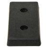 Vestil Dock Bumper,8 in. D,Rubber,Rectangular B-818