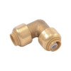 Sharkbite Push-Fit Elbow Fitting, 3-8 in Tube Size, Brass, Brass U246LF