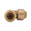 Sharkbite Push-Fit Elbow Fitting, 3-8 in Tube Size, Brass, Brass U246LF