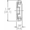 Drawer Slide, Side Mount, 3-4 Ext., Soft Close, PK2, 1-2"W  C 204 -A14-LRD
