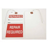 Tag, Repair, Paper, 5 3/4 in H x 2 7/8 in W, White, Rectangle, 25 PK