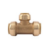Sharkbite 1" x 1" x 3/4" Tube DZR Brass Reducing Tee U416LF