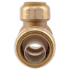 Sharkbite Reducing Tee, 1 in x 1 in x 3-4 in Tube Size, DZR Brass, Brass UR416A