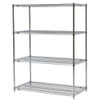 Metro Stackable Ledge, D x 60"W x 4"H, Chrome L60N-4C-1PK
