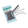 Heat Shrink Tube Kit, Thin Wall, 2:1 I.D. Shrink Ratio, Black, 6 in
