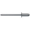 Blind Rivet, Dome Head, 3-16 in Dia., 37-64 in L, Aluminum Body, 250 PK  AD66AH200