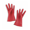 Electrical-Insulating Gloves, 500V AC, 750V DC, Rubber, 11" Length, Red, Size 10
