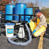 Spill Kit, 4 gal Volume Absorbed per Kit, 6 1-2 gal Capacity, Bucket, Black, 25  KIT620