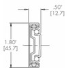 Drawer Slide, Side-Bracket Mount, Full, Soft Close, PK2, 1-2"W  C 3832-E24D