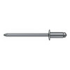 Blind Rivet, Dome Head, 1/8 in Dia., 7/16 in L, Aluminum Body, 500 PK