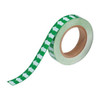 Brady Arrow Tape, Vinyl, 1 in W x 90 ft. L, Adhesive Mounting, White/Green 91425