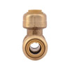 Sharkbite Push-Fit Tee Fitting, 1-4 in Tube Size, DZR Brass, Brass U358LFA