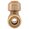 Sharkbite Push-Fit Tee Fitting, 1-4 in Tube Size, DZR Brass, Brass U358LFA