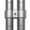 Metro Post Clamp,1 1/4inx1inx2 3/4in,Silver 9994Z