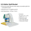 Spill Kit, 9 gal Volume Absorbed per Kit, 6 1-2 gal Capacity, Bucket, White  SKA-BKT