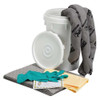 Spill Kit, 9 gal Volume Absorbed per Kit, 6 1-2 gal Capacity, Bucket, White  SKA-BKT