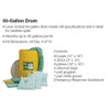 Spill Kit, 38 gal Volume Absorbed per Kit, 55 gal Capacity, Drum, Yellow  SKA-55