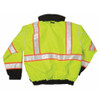 Kishigo Hi-Vis Bomber Jacket, Polyester, Class 3 Type R, Lime-Black, L JS119-L