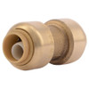 Sharkbite Push-Fit Coupling Fitting, 3-8 in Tube Size, Brass, Brass U006LFA