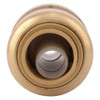 Sharkbite Push-Fit Coupling Fitting, 3-8 in Tube Size, Brass, Brass U006LFA