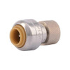 Push-Fit Adapter Fitting, 1-4 in x 3-8 in Tube Size, Brass, Brass  U3523LF
