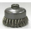 Weiler Knot Wire Cup Wire Brush, Arbor, 0.023" 93445
