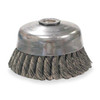 Weiler Knot Wire Cup Wire Brush, Threaded Arbor, 5" 93398