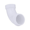 PVC Street Elbow, 90 Degrees, Long Sweep, Spigot x Hub, 2 in Pipe Size