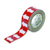 Brady Arrow Tape, Vinyl, 1 in W x 90 ft. L, Adhesive Mounting, White/Red 91426