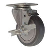Snap-Loc Caster 4 In.,Swivel/Brake,375 lb SLAC4SB
