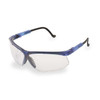 Genesis, Safety Glasses, Ultra-dura HC, Clear Lens, Blue Frame, Half-Frame