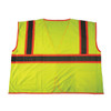 High-Visibility Vest, Type R, ANSI Class 2, U-Block, Silver Stripe, Zipper, Mesh Polyester, Lime, L