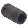 WESTWARD 1-4 in Drive Impact Socket Standard Socket, Black Oxide, Steel,5.5 mm  4LXZ8