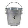 Manufacturer Varies 6 gal Round Trash Can, Silver, Galvanized steel 2PYW4