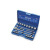 3-4" Drive Socket Wrench Set SAE 21 Pieces 7-8 in to 2 in , Chrome  4YP81